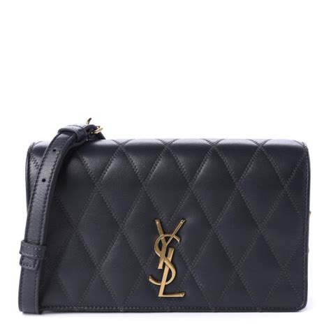 SAINT LAURENT Lambskin Diamond Quilted 